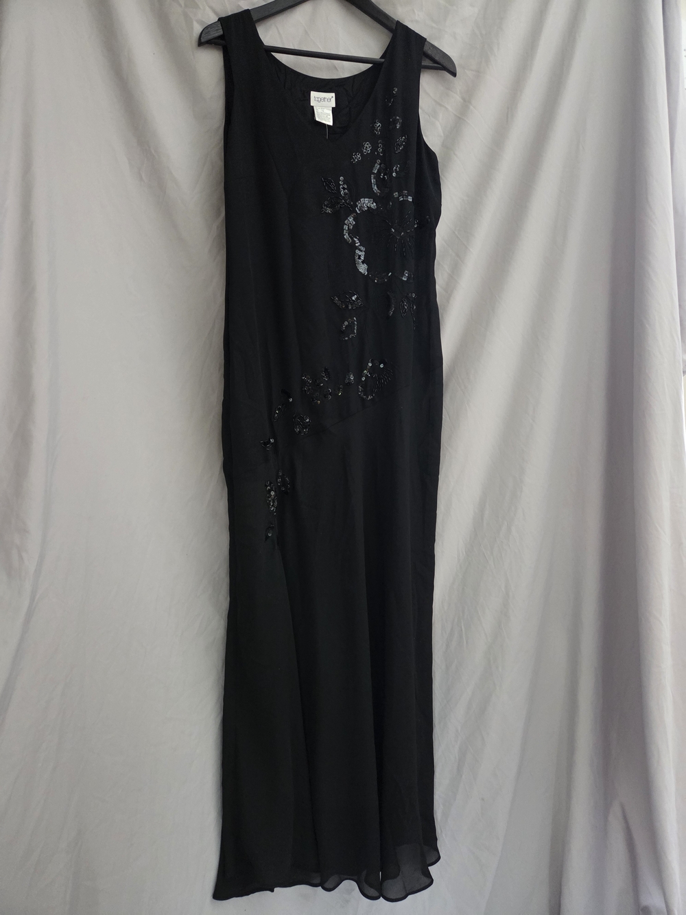 Together Black Dress with Subtle Stitch Detail